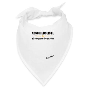Abschiedsgeschenk Jobwechsel Kollege - Bandana - Weiß - Vorne