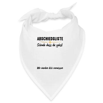 Abschiedsgeschenk Jobwechsel Kollege - Bandana - Weiß - Vorne