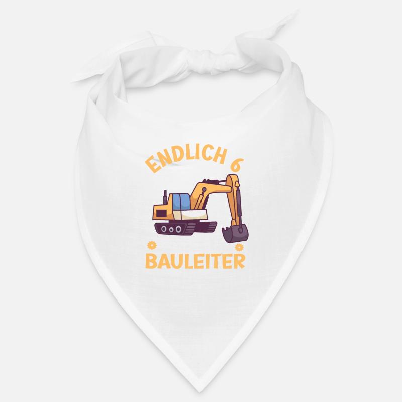 6. Geburtstag Junge Bagger Design Endlich 6 Bandana