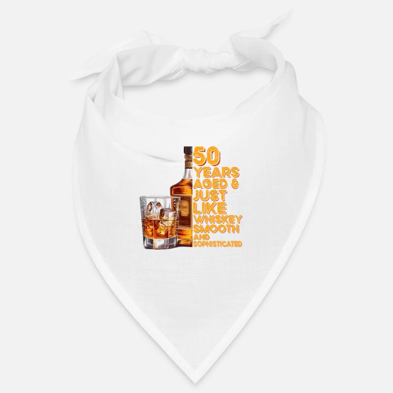 50. Geburtstag Whiskey, Scotch Spruch Geschenkidee Bandana