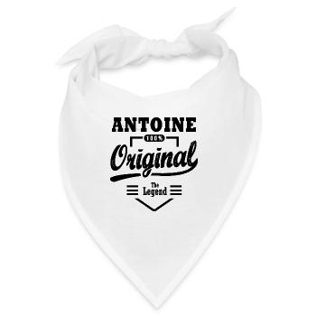 Name ANTOINE ORIGINAL Geschenk zum Weihnachtsgeburtstag - Bandana - Weiß - Vorne