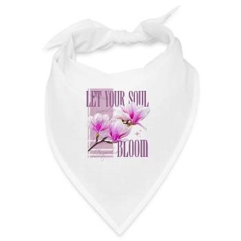 Lass die Seele blühen - Magnolie Magnolien - Bandana - Weiß - Vorne