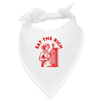 Eat the rich - Bandana - Weiß - Vorne