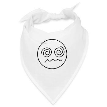Emoji Skizze verwirrt schwarz - Bandana - Weiß - Vorne