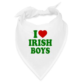 I love irish boys - Bandana - Weiß - Vorne