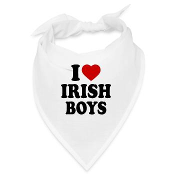 I love irish boys - Bandana - Weiß - Vorne