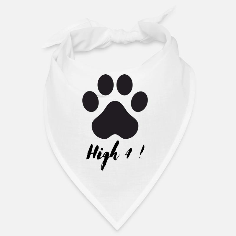 High 4 - cool mignon patte chien chat /black Bandana
