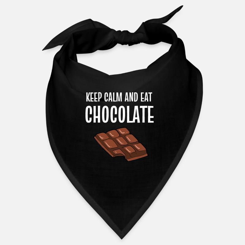 Calm and Eat calme et choco addict gift Bandana