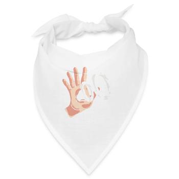 Vaping Hand Nikotinabhängig Geschenk - Bandana - Weiß - Vorne