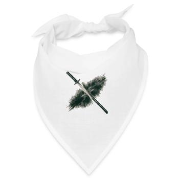 Kohlezeichnung von Katana - Bandana - Weiß - Vorne
