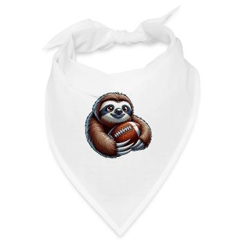 Cooler Faultier Quarterback American Football - Bandana - Weiß - Vorne
