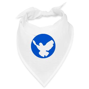 Friedenstaube - Bandana - Weiß - Vorne