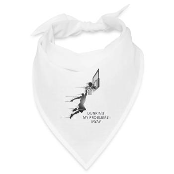 Dunking My Problems Away Basketball - Bandana - Weiß - Vorne