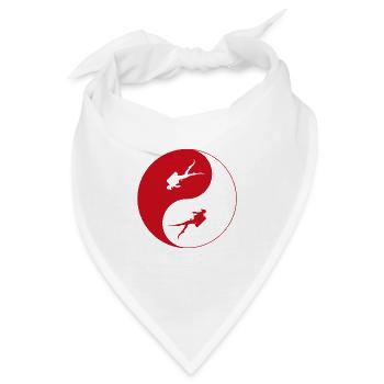 tauchen ying yang - Bandana - Weiß - Vorne