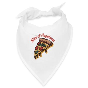 Slice of Happiness - Pizza - Bandana - Weiß - Vorne