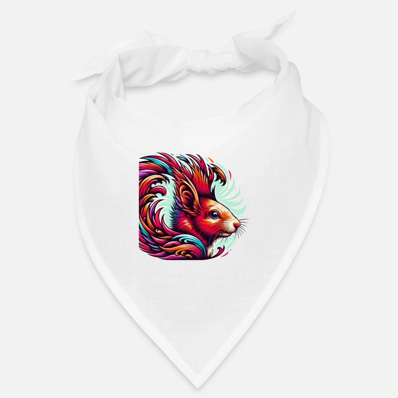 Digital Art Eichhörnchen Nüsse Tierliebhaber Bandana