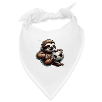 Süßer Faultier Fußballspieler Design - Bandana - Weiß - Vorne