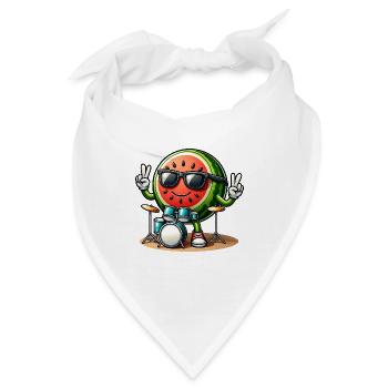 Global - Schwarz ohne Japan Template - Bandana - Weiß - Vorne