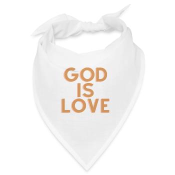 Gott ist Liebe - Christliches Zitat - Bandana - Weiß - Vorne
