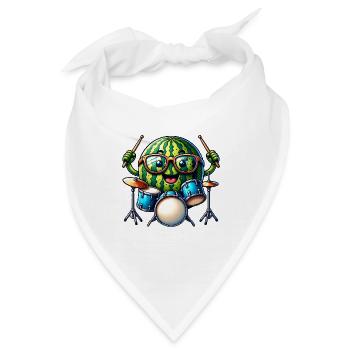 Global - Schwarz ohne Japan Template - Bandana - Weiß - Vorne