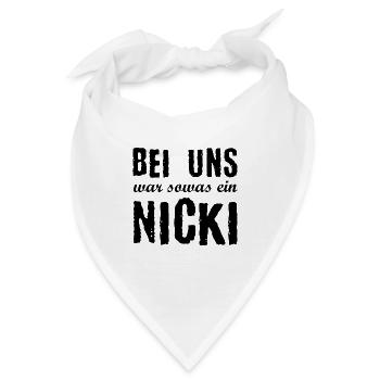DDR Nicki Ostalgie Osten Geschenkidee - Bandana - Weiß - Vorne