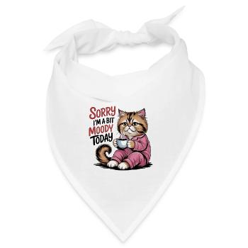 Lustige Katze tut mir leid, ich bin heute ein bisschen launisch - Bandana - Weiß - Vorne