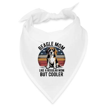 Beagle-Mutter Wie Eine Normale Mutter, Aber Cooler - Bandana - Weiß - Vorne