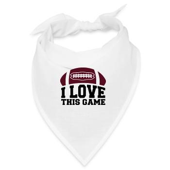 LOVE THIS GAME, AMERICAN FOOTBALL - Bandana - Weiß - Vorne