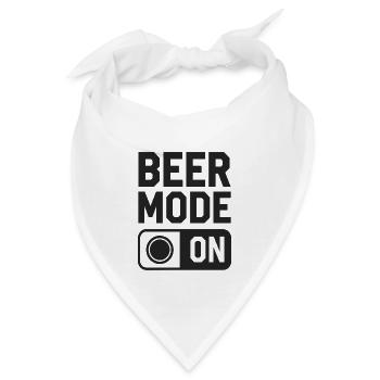 Beer Mode On Bierspruch Trinkspruch - Bandana - Weiß - Vorne