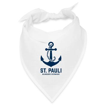 St. Pauli Hamburg Anker Reeperbahn - Bandana - Weiß - Vorne