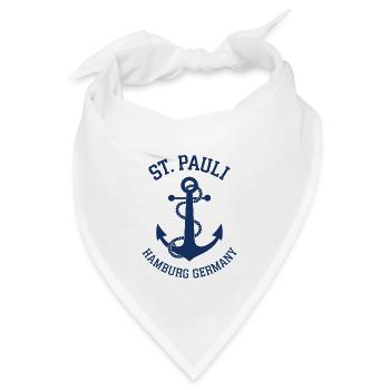 St. Pauli Hamburg Anker Reeperbahn - Bandana - Weiß - Vorne