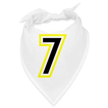 7 Zahl College - Bandana - Weiß - Vorne