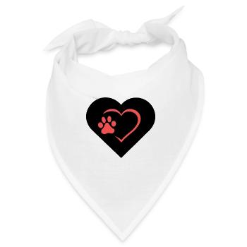 Hund Hundemensch Hundeliebhaber Hundefreunde - Bandana - Weiß - Vorne