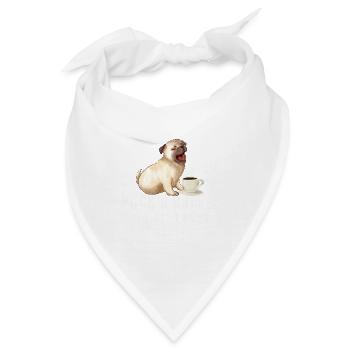 Möpse - Bandana - Weiß - Vorne