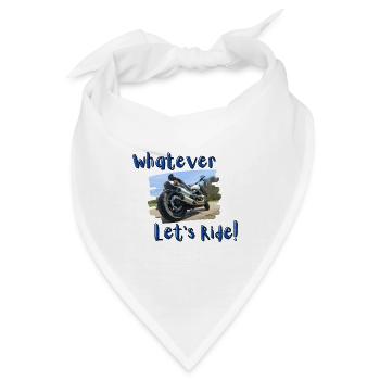 Whatever - Let's ride! - Bandana - Weiß - Vorne