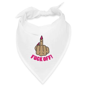 Fuck off! - Bandana - Weiß - Vorne