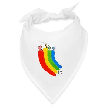 viele bunte Freunde - Bandana - Weiß - Vorne