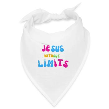 Jesus ohne Grenzen Flower Power Design - Bandana - Weiß - Vorne