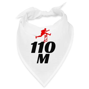 Hürden Hürdenlauf Hürdenläufer Läufer Athleten - Bandana - Weiß - Vorne