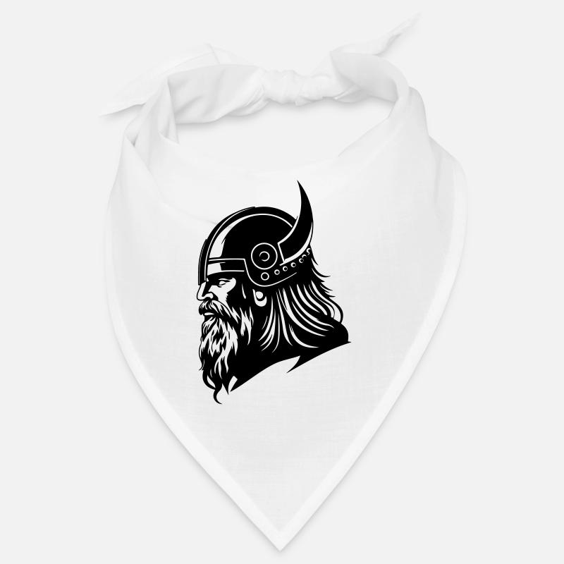 Wikinger Kopf Viking Krieger - Bandana - Weiß