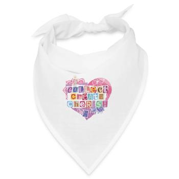 COLLECT CREATE CHERISH – Scrapbooking & Junk Journ - Bandana - Weiß - Vorne