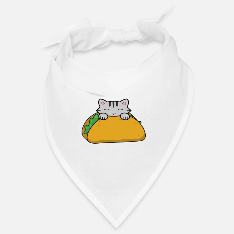 Happy Taco Tuesday, chat mignon mangeant un taco Bandana