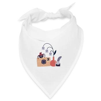 Stillleben Halloween - Bandana - Weiß - Vorne