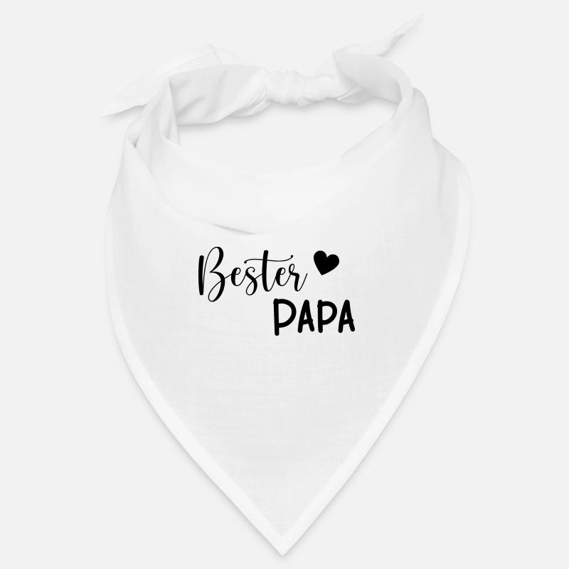 Bester Papa Geschenkidee - Bandana - Weiß