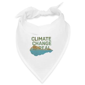 Der Klimawandel ist real - Bandana - Weiß - Vorne