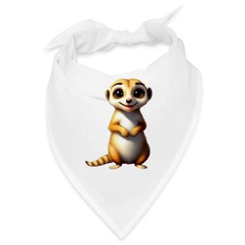 Erdmännchen - Bandana - Weiß - Vorne