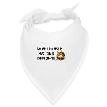 keine Macken Special Effects lustiger Spruch - Bandana - Weiß - Vorne