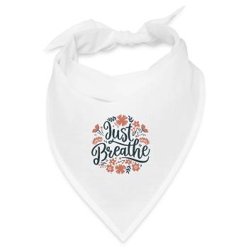 Atmen, Atmen, Meditation, Yoga, Ruhe, Angst - Bandana - Weiß - Vorne