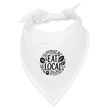 Lokal essen Unterstützung der lokalen Bauern - Bandana - Weiß - Vorne