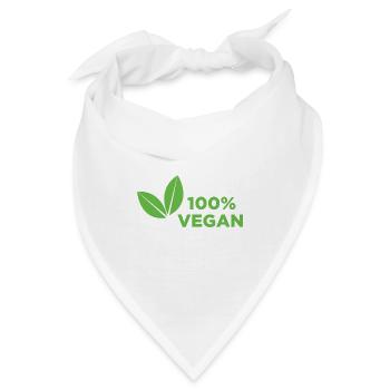 100% Vegan - Bandana - Weiß - Vorne